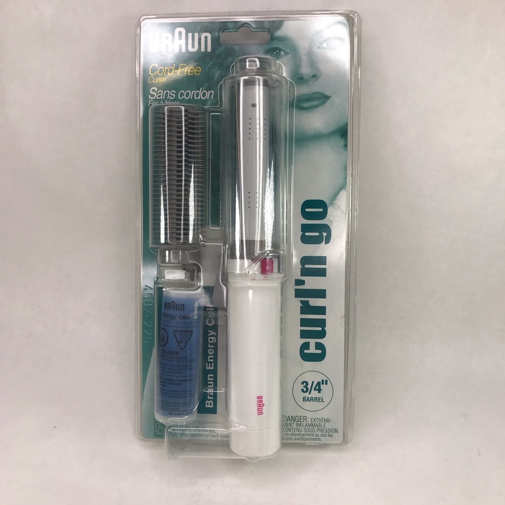 Braun Curl N Go GCC3 Cordless Curling Iron 3/4" Barrel New